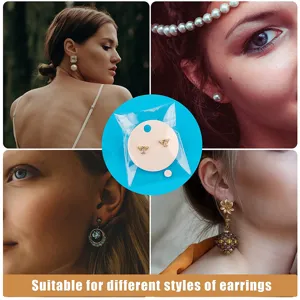 Cartes de présentation de boucles d'oreilles rondes pour emballage de bijoux faits à la main.