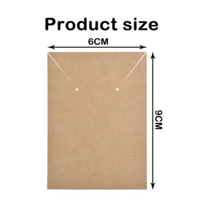 Cartolina espositore per orecchini in carta kraft 6x9cm supporto di imballaggio per gioielli