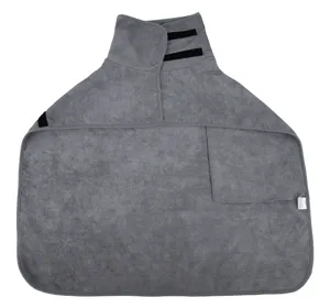 Saugfähiges Haustier Hund Katze Handtuch Bademantel Mikrofaser Haustier Badeponcho mit Klettverschluss