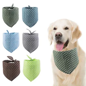 Katoen Linnen Huisdier Bandana Polka Dot Hond Kat Sjaal Verstelbare Puppy Nek Doek Huisdier Kostuum Accessoires