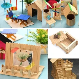 Ξύλινα ραβδιά χειροτεχνίας για DIY παγωτά χειροποίητα έργα υλικά κατασκευής