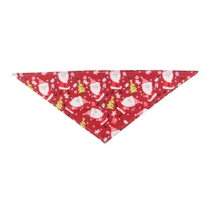 Christmas pet bandana cotton cute dog cat scarf holiday print triangle bib red accessory 1pc