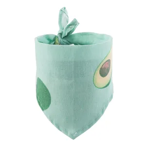 Schattige avocadoprint huisdier bandana detail, mintgroene kat hond sjaal, ademende slabbetje.
