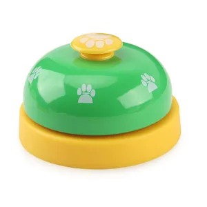 Clochette de dressage pour animal en metal jouet interactif avec empreinte de patte.