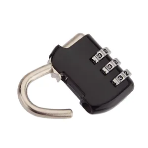 36mm zinc alloy 3 digit combination lock mechanism detail view open shackle design