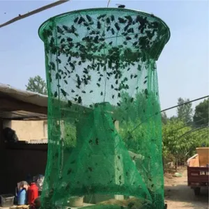 Folding hanging fly trap outdoor mesh catcher net reusable pest control fly catcher tool