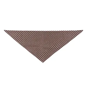 Bruine stip huisdier bandana voor honden en katten, katoenen driehoekige slabbetje.
