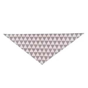 Bandana pour animal de compagnie triangle géométrique gris, bavoir élégant chat chien.