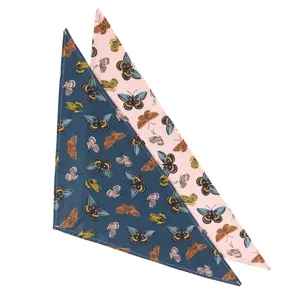 Pañuelo para mascota con estampado de mariposa lindo perro gato babero accesorio disfraz
