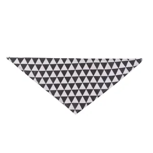 Bandana pour animaux à motif géométrique triangulaire noir et blanc pour chiens et chats, bavoir.