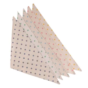 Cotton linen pet bandana with cute daisy floral print, perfect for dogs and cats daily wear.