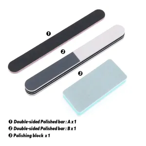 Modell Polierwerkzeug Detail, doppelseitige Schleifstäbe und Block für präzise Bastelarbeiten.
