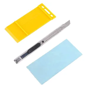 Modeler craft tool set including utility knife scraper and cleaning cloth for repair