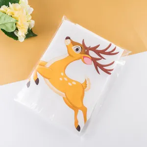 Non-Woven Plant Frost Protection Cover Winter Tree Freeze Guard Cute Elk Print Drawstring Plant Protector Cover