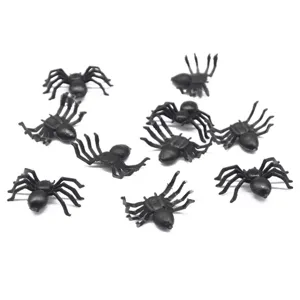 Halloween zwarte plastic spinnen speelgoed feest grap decoraties rekwisieten set pack item