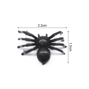 Halloween zwarte plastic spin speelgoed feest grap decoratie mini eng kruiper ornament 50st