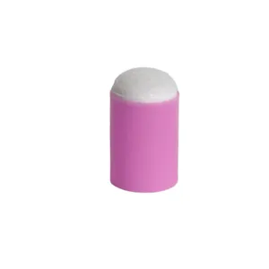 Vinger spons applicator voor schilderen en kunsthandwerk, gedetailleerd roze gereedschap.