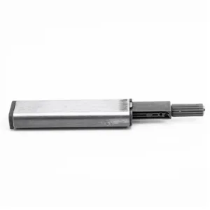 Stainless steel cabinet door damper push open touch latch mechanism detail view close