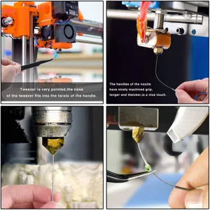 Kit d'aiguille de nettoyage de buse d'imprimante 3D et pince de precision pour déboucher.