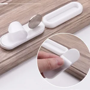 Punch-free oval door handle adhesive drawer pull handle for sliding glass doors and cabinets.