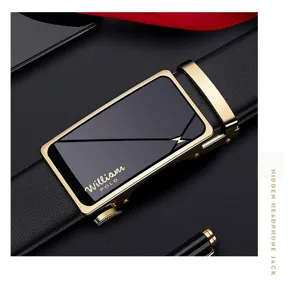 Men luxury genuine leather automatic buckle belt business casual stylish waist belt for men