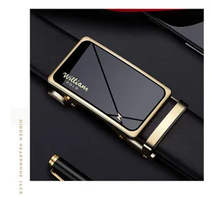 Men automatic buckle leather belt luxury business genuine leather belt with stylish design