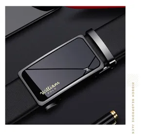 Men genuine leather automatic buckle belt simple fashion high-end business casual waistband