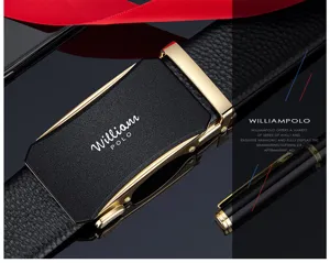 Ceinture en cuir automatique pour hommes de haute qualite stylee noire pour affaires