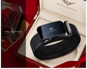 Men's automatic buckle leather belt business casual gift box luxury belt accessory