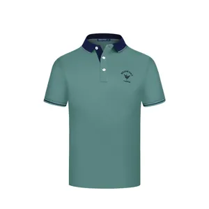 Men's Casual Short Sleeve Polo Shirt Cotton Blend Regular Fit Summer Business Casual Solid Color Collared Polo Top