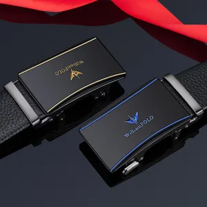 Heren automatisch gesp lederen riem set high-end business vrije tijd taille riem