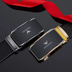 Men's automatic buckle genuine leather belt luxury business casual dress belt for men