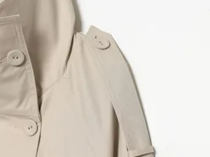 Women trench coat detail beige shoulder epaulette button fashion autumn wear style