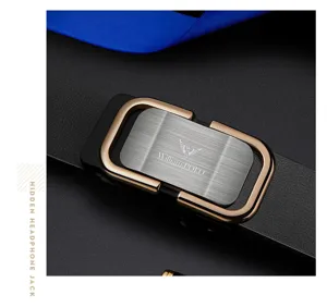 Ceinture en cuir pour homme boucle automatique cuir véritable style affaires loisirs