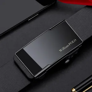 Herren Echtes Leder Automatische Schnalle Business Lässiger Gürtel Hochwertige Metall Ratsche Gurt Mode Anzug Gürtel