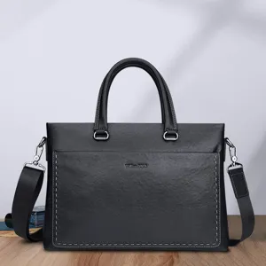 Valigetta da Lavoro per Uomo in Vera Pelle Borsa per Laptop Borsa da Lavoro per Ufficio Professionale Borsa a Mano per Commuter
