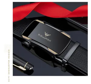 Cintura in vera pelle da uomo fibbia automatica elegante accessorio di alta qualità