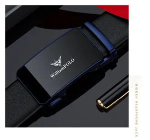 WilliamPOLO Ceinture Cuir Homme Boucle Automatique Luxe Affaires Mode Loisir Taille