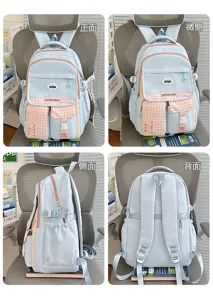 Sac à dos d'école mignon pour adolescente, grande capacité sac de loisirs élégant.
