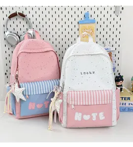Zaino per studenti con motivo a stelle carino per ragazze adolescenti stile ins borsa scuola