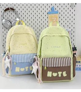 Zaino scolastico carino con stampa di stelle per ragazze adolescenti borsa casual