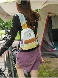 Casual mini backpack for women, cute college style lightweight daily outdoor travel daypack.