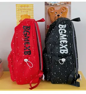 Sternenhimmel Schulrucksack fuer Schueler, grosse Kapazitaet Freizeit Daypack Damen Pendeln Reisen
