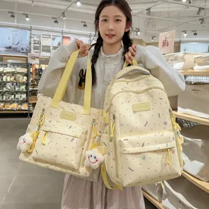 Japanese Style Student School Backpack Women Fresh Sweet Casual Bookbag Waterproof Nylon Backpack