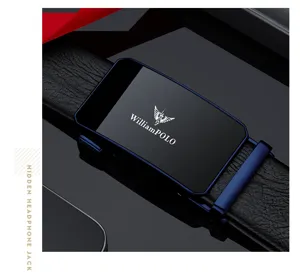 Ceinture en cuir à boucle automatique pour homme luxe affaires loisirs taille accessoire
