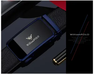 Cintura da uomo in vera pelle con fibbia automatica per affari casual stile di lusso