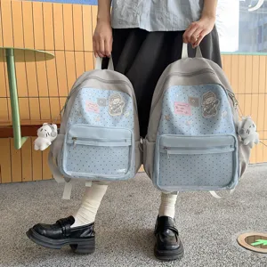 Joli sac à dos d'école pour filles, sac à dos décontracté élégant avec grande capacité.