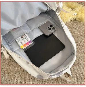 Detailed view of the school backpack interior showcasing multiple compartments and large capacity.