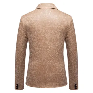 Uomo elegante slim fit giacca da abito casual con motivo testurizzato per festa