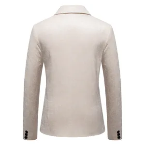 Giacca da abito elegante con motivo da uomo blazer slim fit per banchetti e spettacoli